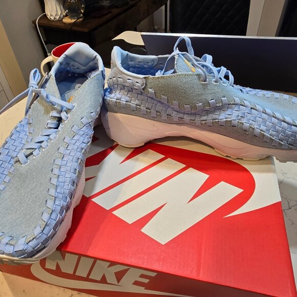 Nike Air Footscape Woven Washed Denim Ice Blue BRAND NEW Size 10 MENS 11.5 W NEW - Picture 4 of 16